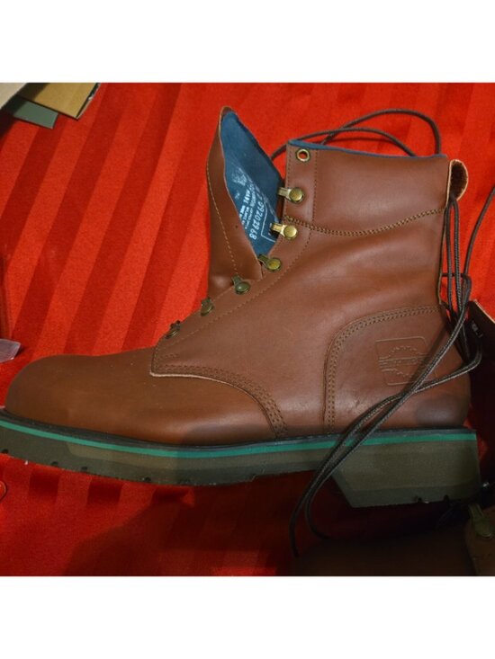 Hytest FootRests Boots Men\'s 9.5D Brown Comp Toe Safety Lace Up USA Union Made main image 7